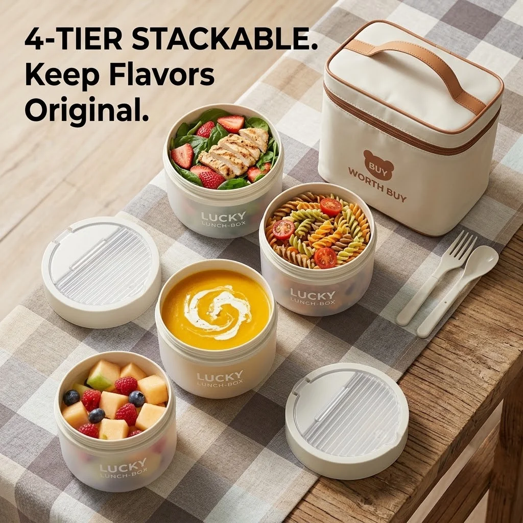 ชุดกล่องเบนโตะพลาสติกแบบวางซ้อ - Meal Prep Or Prep Meal บทวิจารณ์และราคา