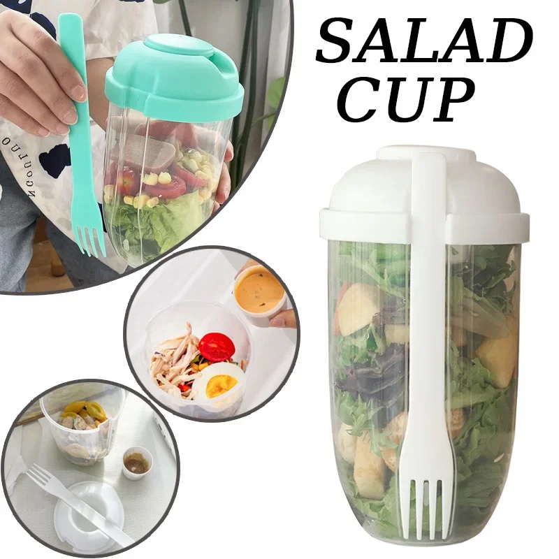 ชามสลัดพกพาพร้อมฝาปิดและส้อมใน - Meal Prep Bowl บทวิจารณ์และราคา