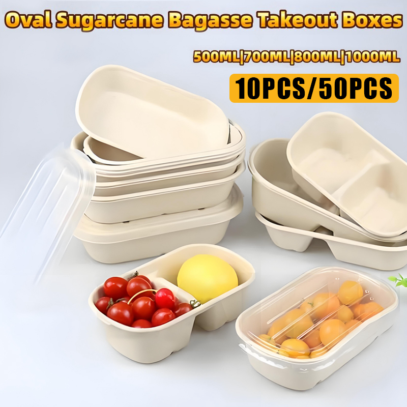 10/50PCS กล่องอาหารแบบใช้แล้วท - Meal Prep Bowl บทวิจารณ์และราคา